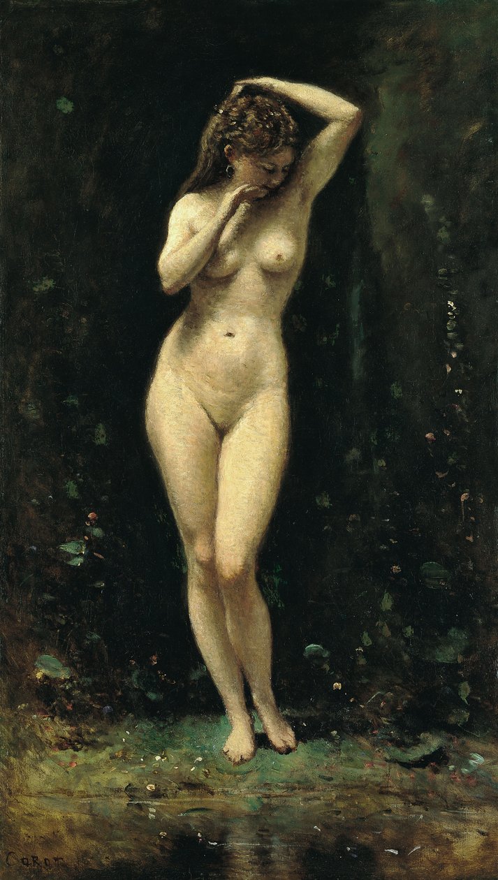 Diana que banha a fonte de Jean Baptiste Camille Corot