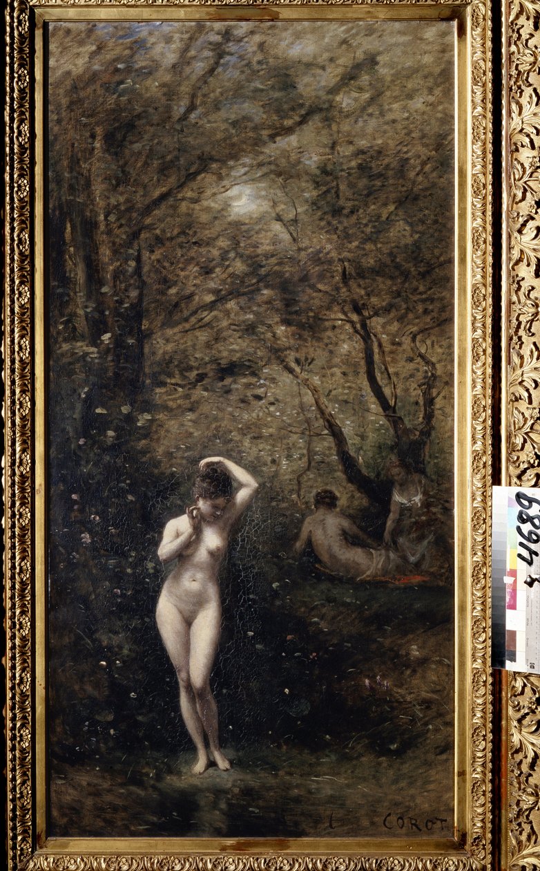 "" Diana tomando banho "" (Diana tomando banho) Pintura de Camille Corot (1796-1875) 1873-1874 Museu Pushkin, Moscou de Jean Baptiste Camille Corot