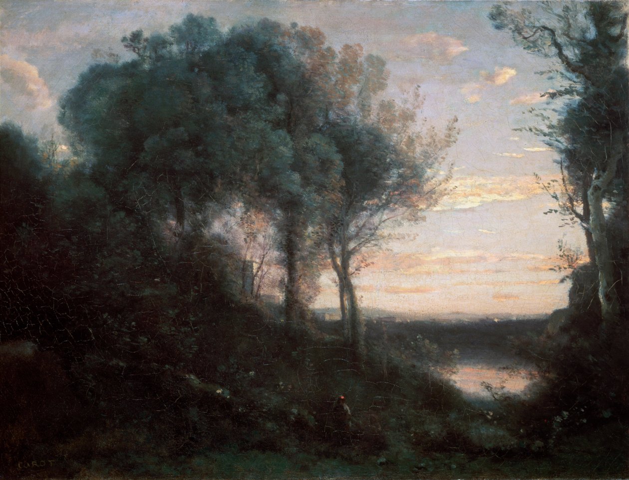 Noite, 1850-1860. de Jean Baptiste Camille Corot