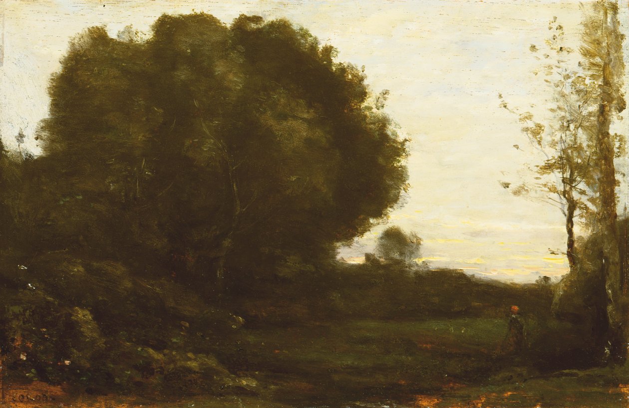 Tarde no Vale de Jean Baptiste Camille Corot