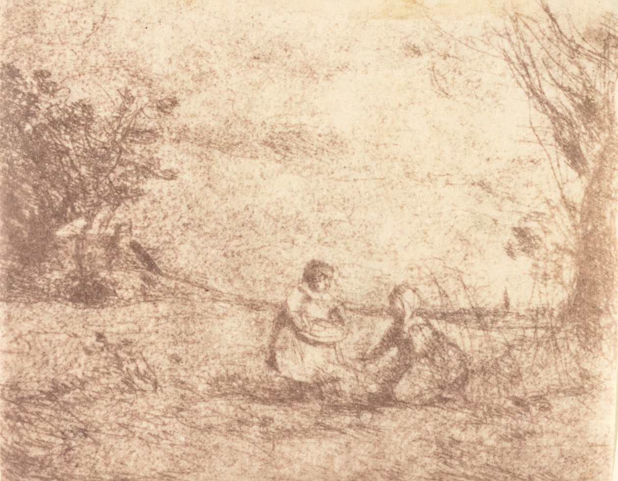 Farm Children Les Enfants de la ferme, 1853. de Jean Baptiste Camille Corot