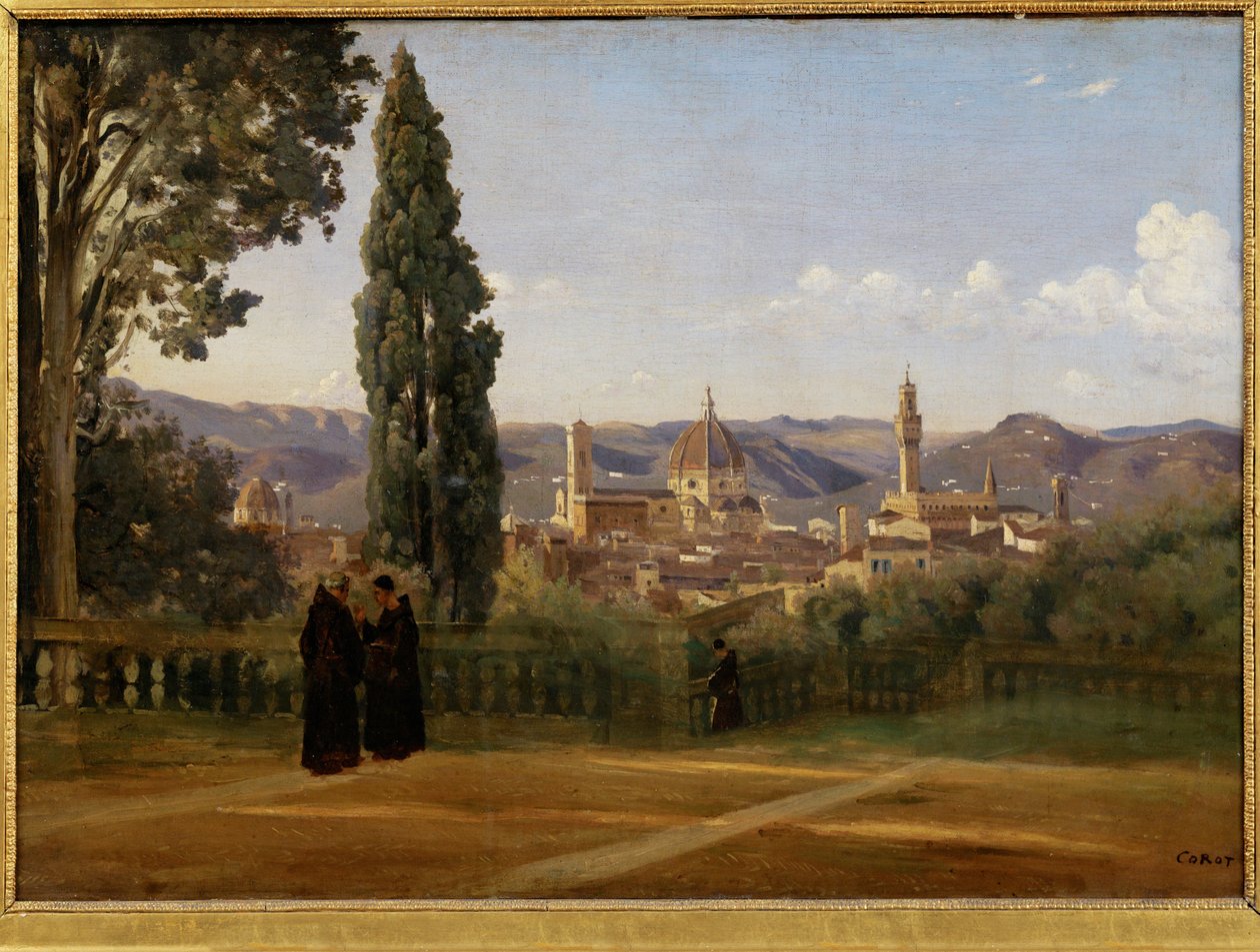 Florença, vista dos Jardins de Boboli - Florença, vista ... de Jean Baptiste Camille Corot