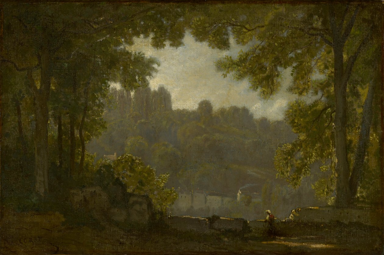 Paisagem da floresta de Jean Baptiste Camille Corot