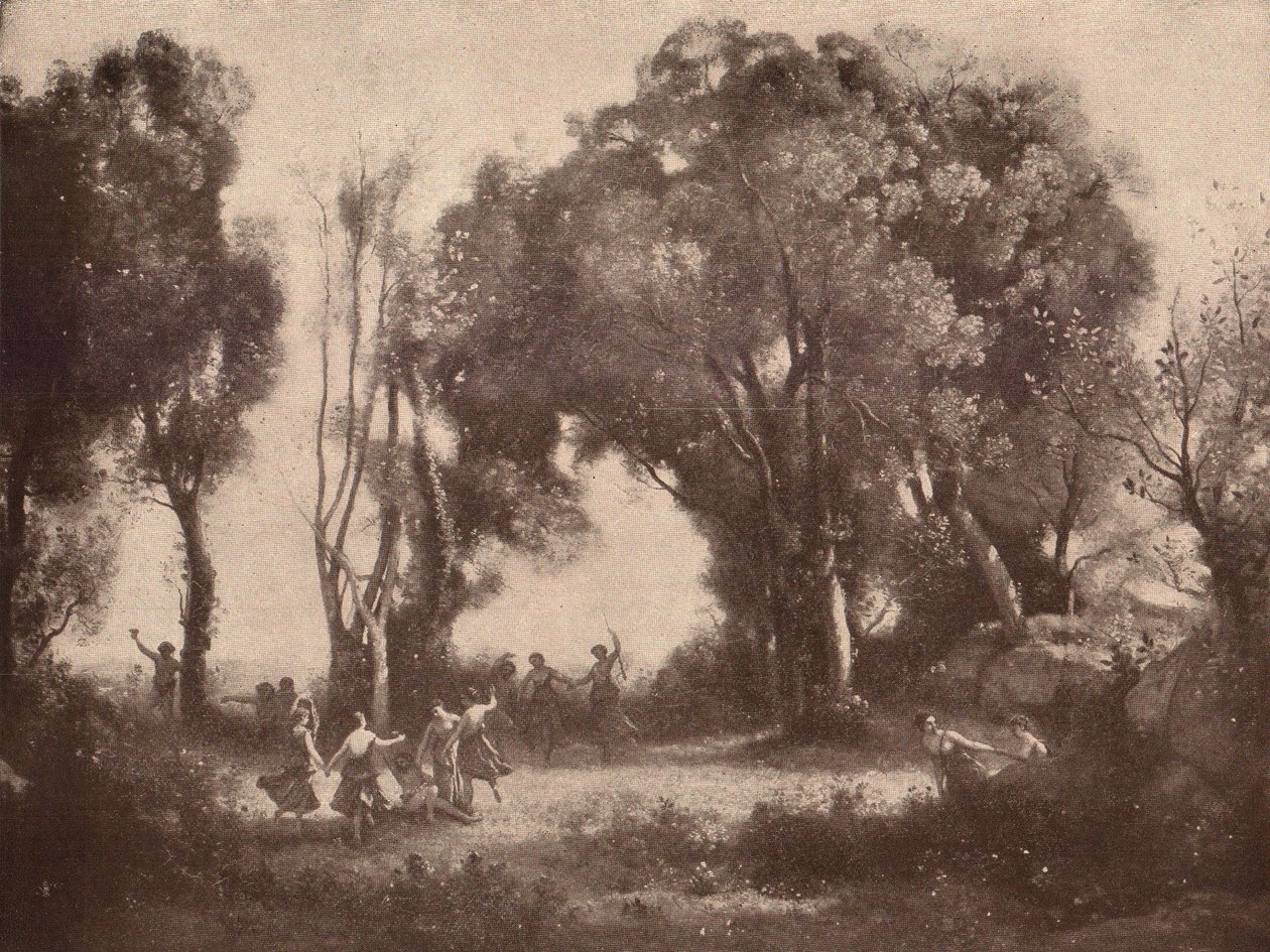 Alemão: Tanz der Nymphen Manhã. Dança das Ninfas de Jean Baptiste Camille Corot