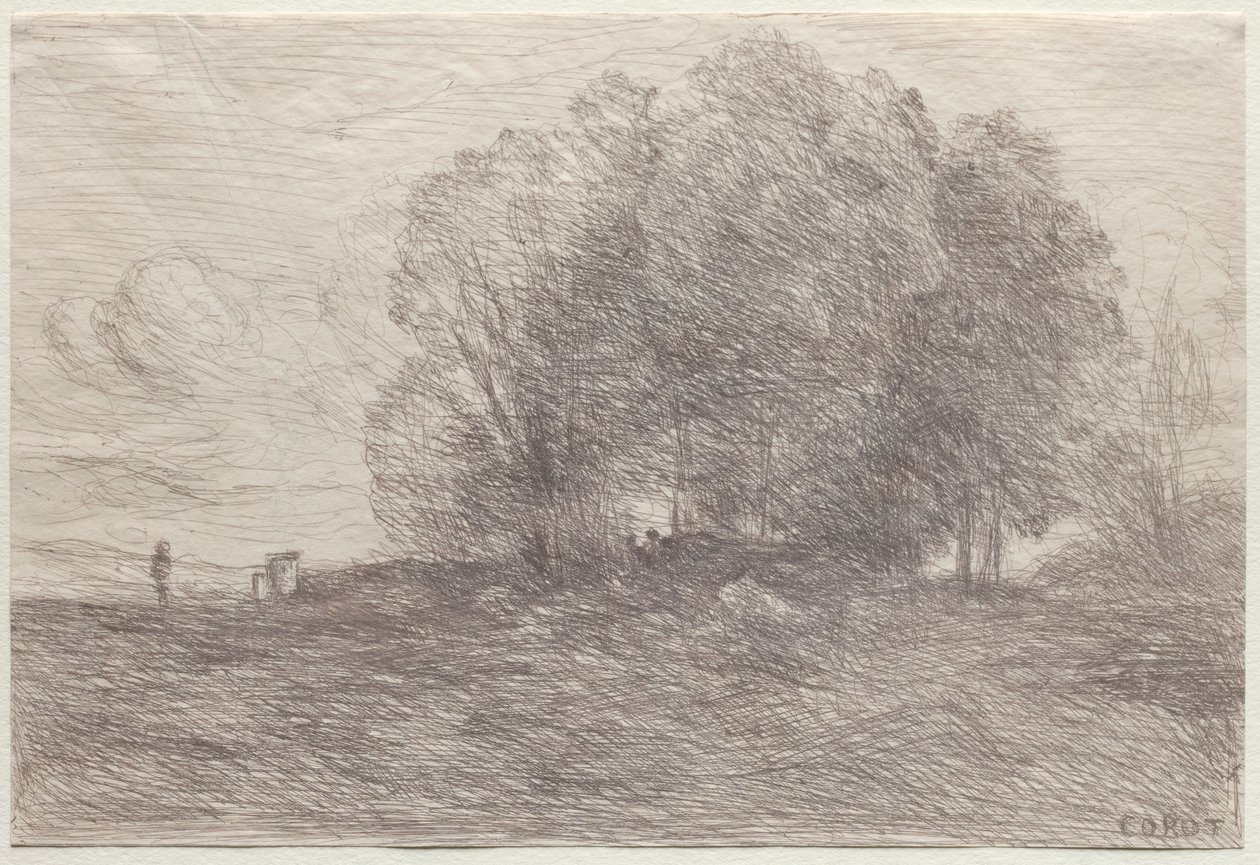 Grupo de árvores, 1858. de Jean Baptiste Camille Corot