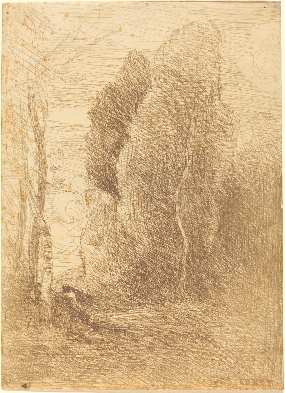 Hide-and-Seek Cache-cache, 1858. de Jean Baptiste Camille Corot