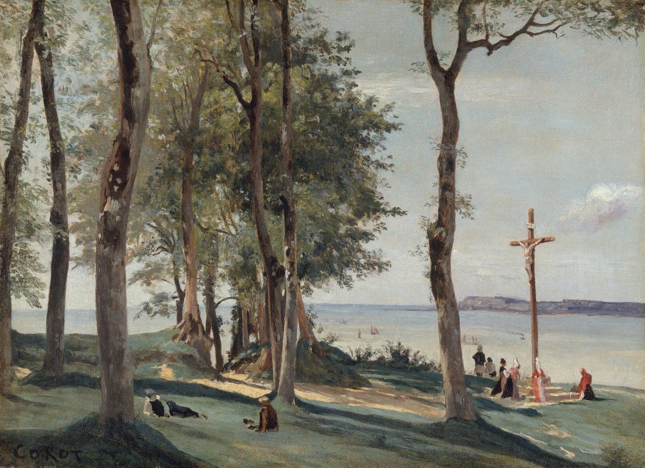 Honfleur: Calvário, ca. 1830 de Jean Baptiste Camille Corot