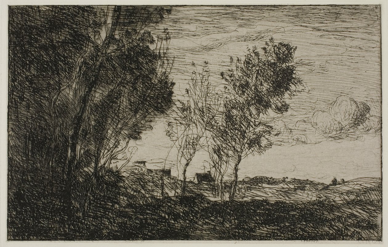 Nas Dunas: Lembrança dos Bosques de Haia de Jean Baptiste Camille Corot