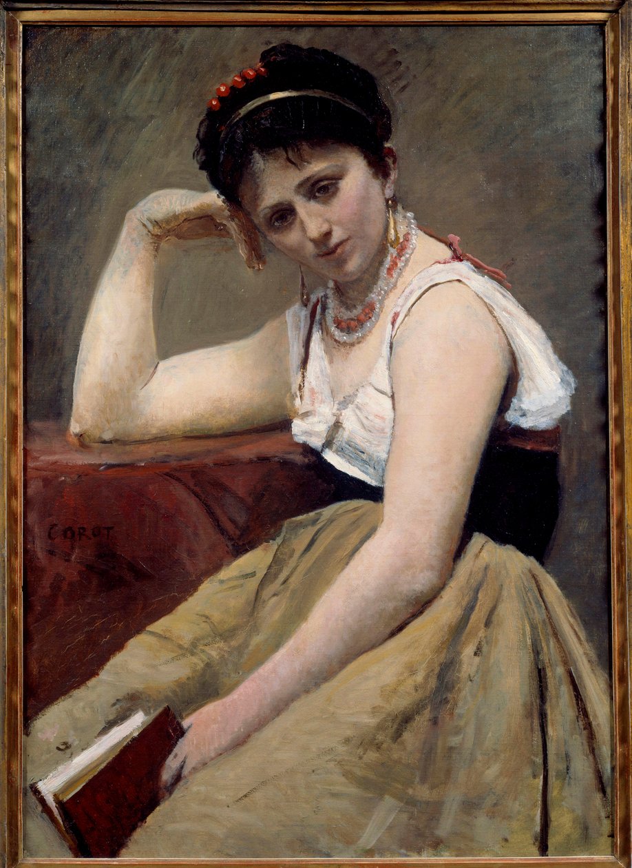 Leitura interrompida de Jean Baptiste Camille Corot