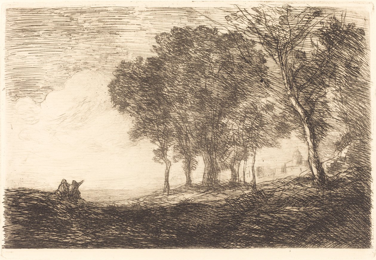 Paisagem italiana de Jean Baptiste Camille Corot