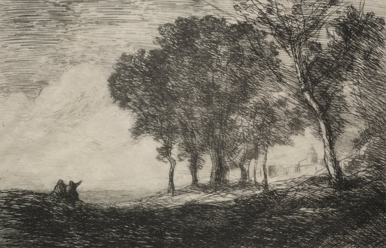 Paisagem italiana de Jean Baptiste Camille Corot