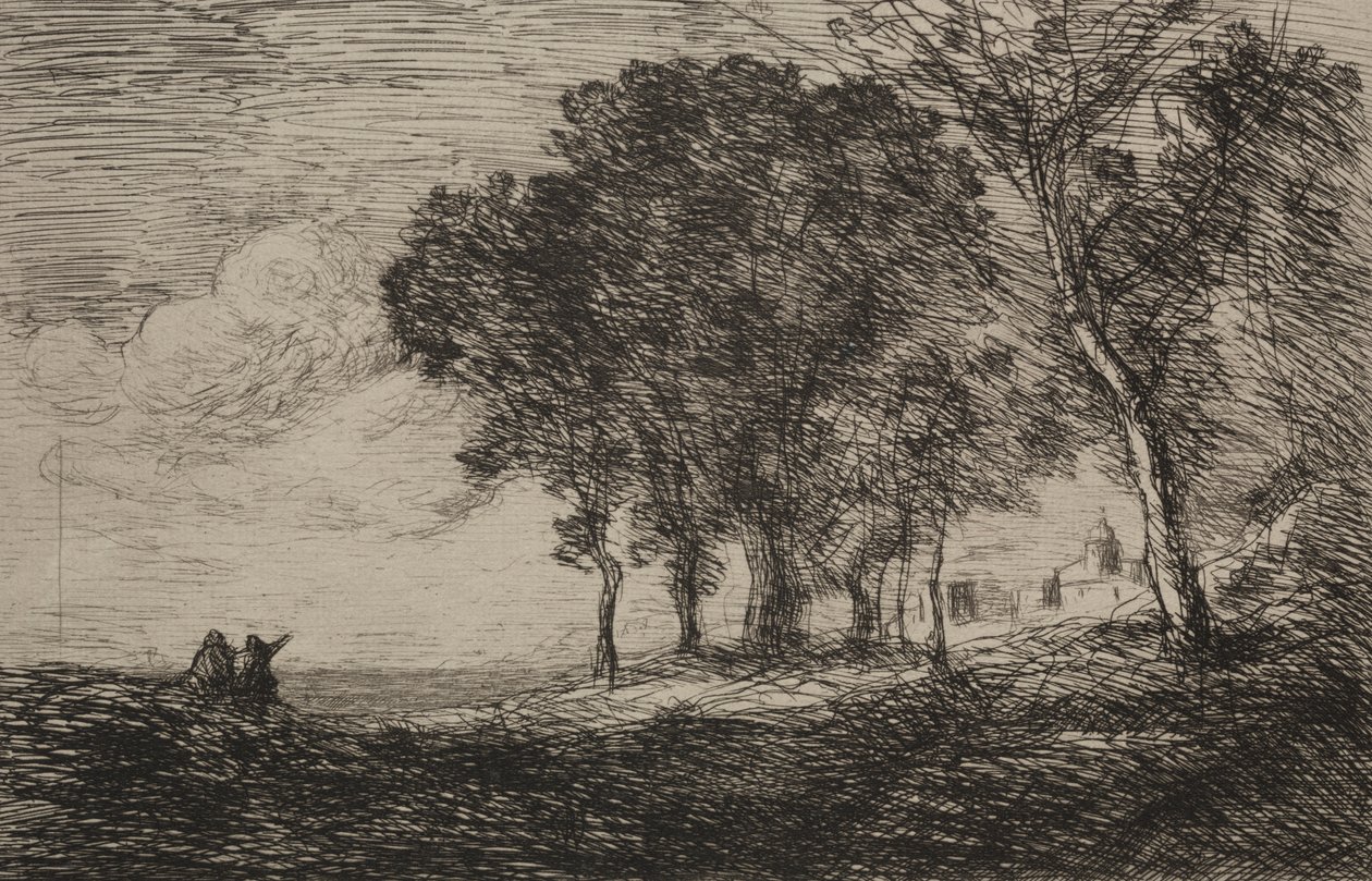 Paisagem italiana de Jean Baptiste Camille Corot