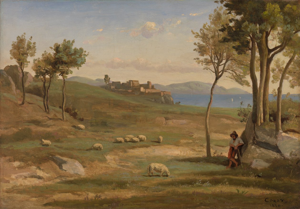 Paisagem italiana de Jean Baptiste Camille Corot