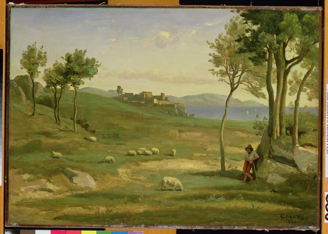 Paisagem Italiana, 1838 de Jean Baptiste Camille Corot