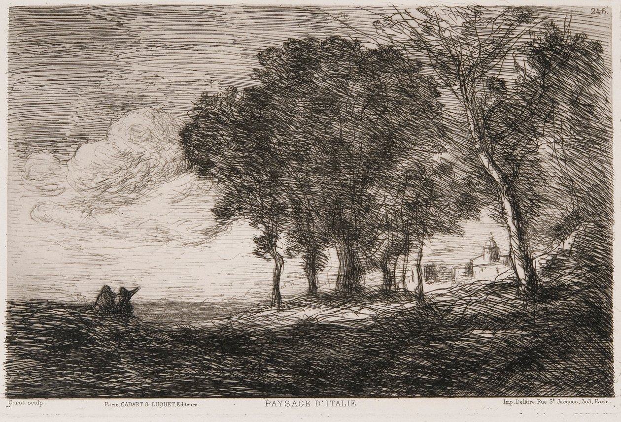 Italian Landscape, c1865.   de Jean Baptiste Camille Corot