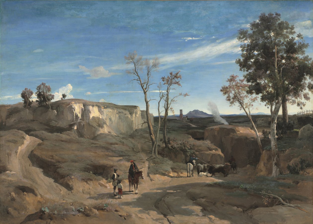 La Cervara, a Campagna romana, c.1830-1831 de Jean Baptiste Camille Corot