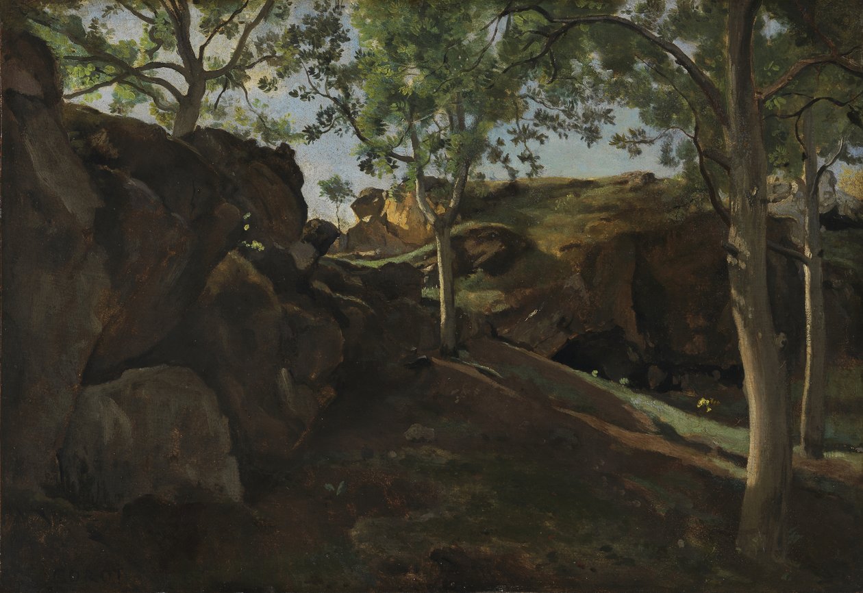 A Châtaigneraie, 1830-40 de Jean Baptiste Camille Corot