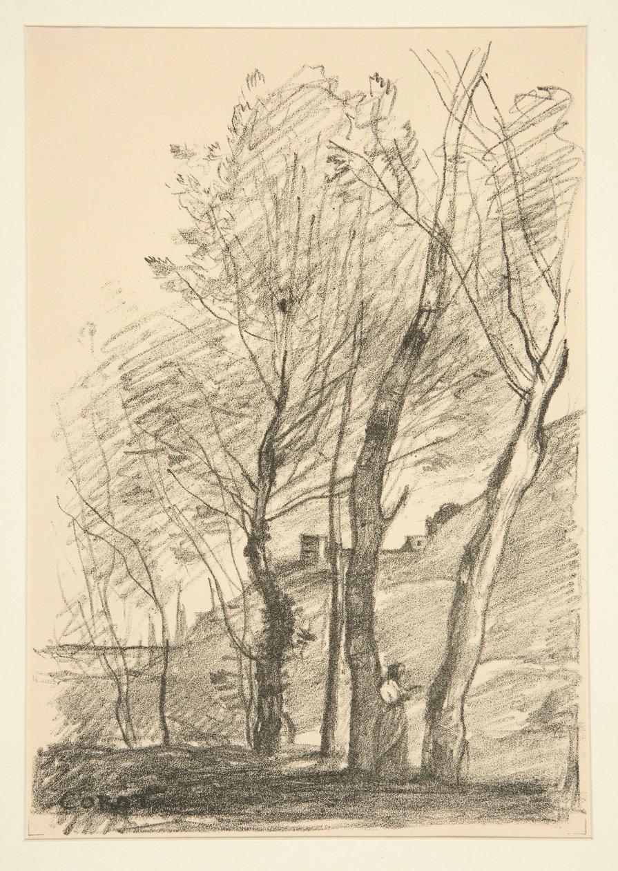 La Lecture sous les arbres (Leitura Sob as Árvores) de Jean Baptiste Camille Corot