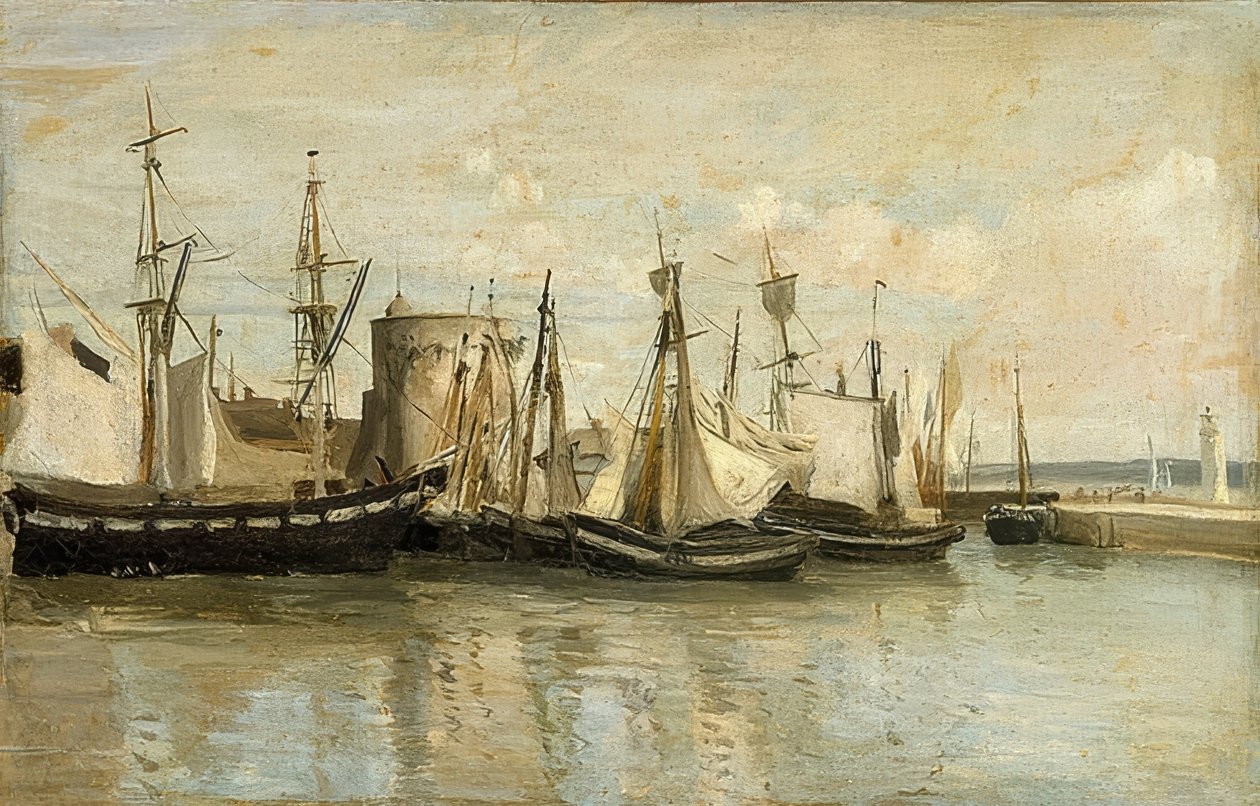 La Rochelle. Hafeneinfahrt. 1851 de Jean Baptiste Camille Corot