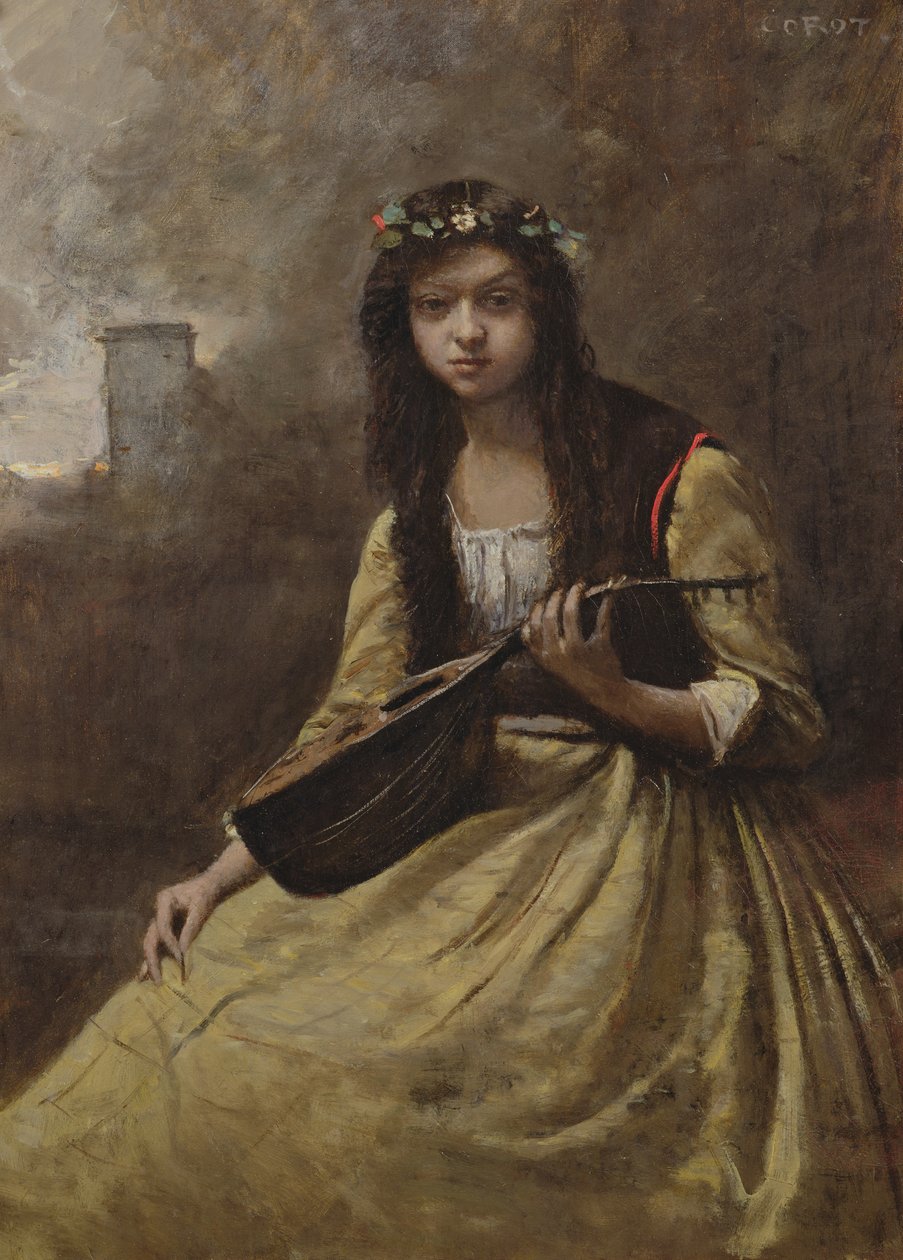 O Zingara, c.1865 de Jean Baptiste Camille Corot