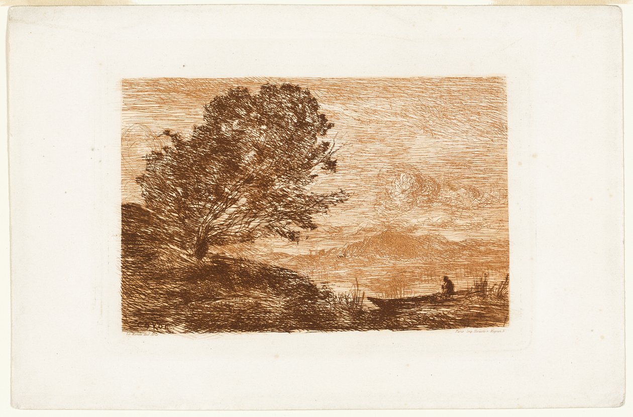 Lago no Tirol de Jean Baptiste Camille Corot