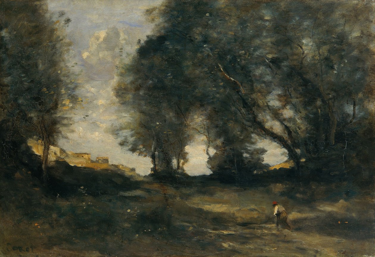 Paisagem, c.1860 (óleo sobre tela) de Jean Baptiste Camille Corot