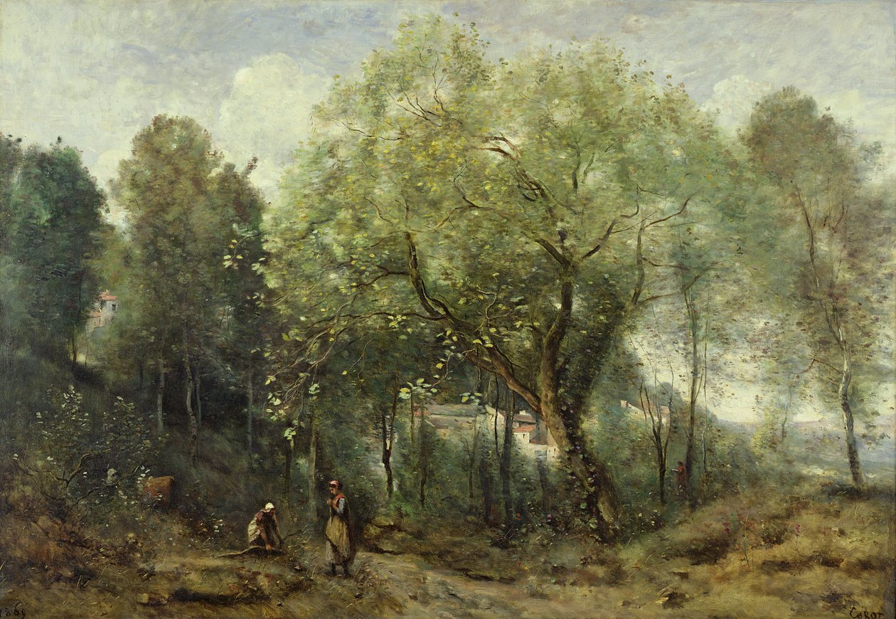 Le Catalpa, memória de Ville-dAvray, 1869 de Jean Baptiste Camille Corot