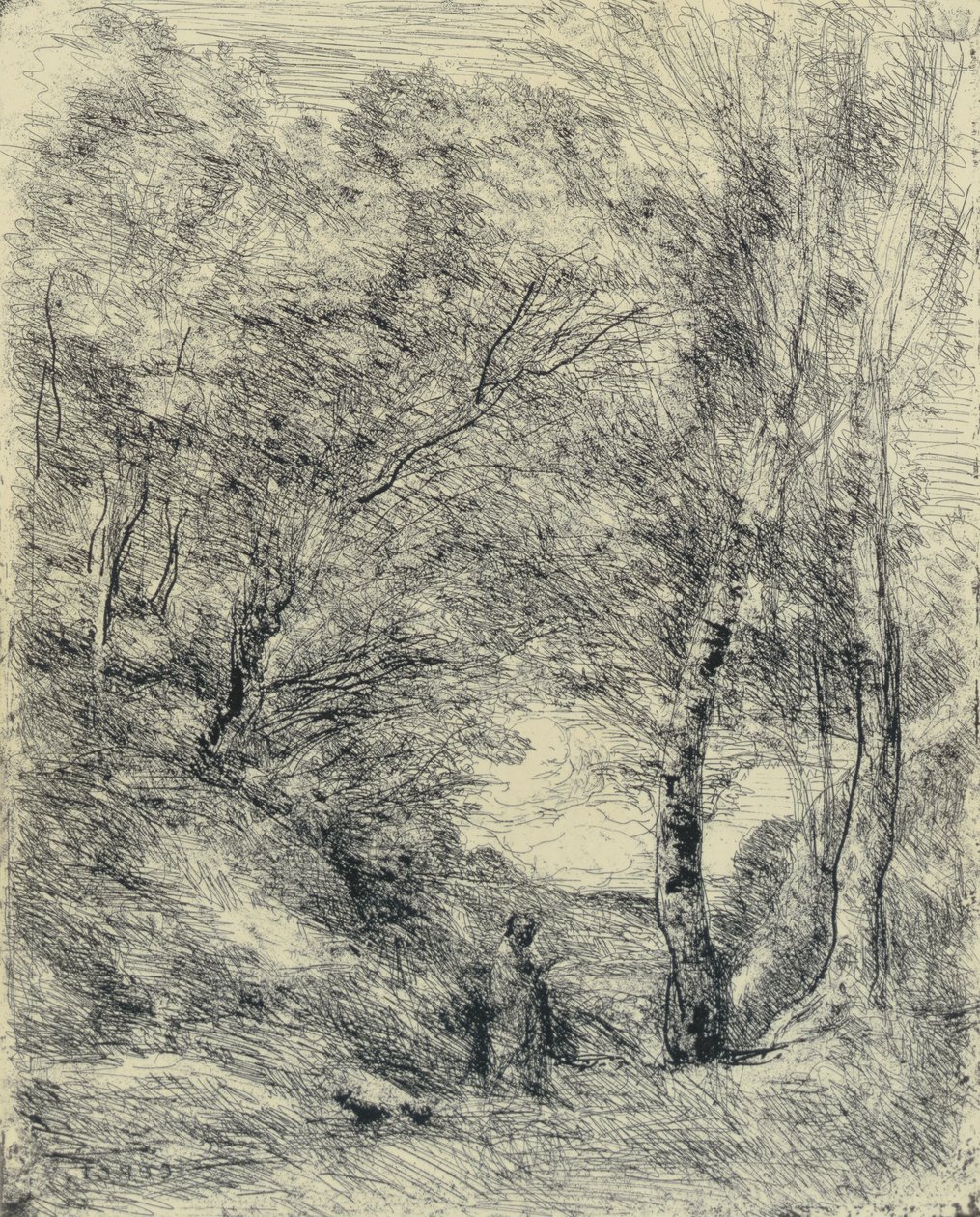 O jardim do Horácio de Jean Baptiste Camille Corot
