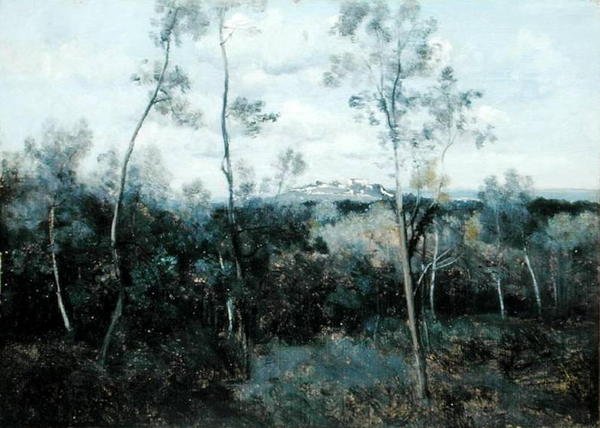 Le Mont Valerian (óleo sobre painel) de Jean Baptiste Camille Corot