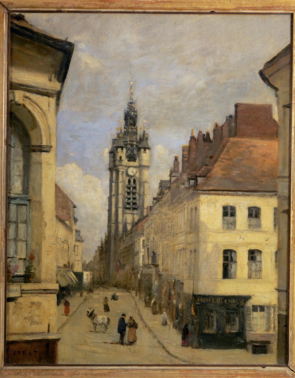 O campanário de Douai ... de Jean Baptiste Camille Corot