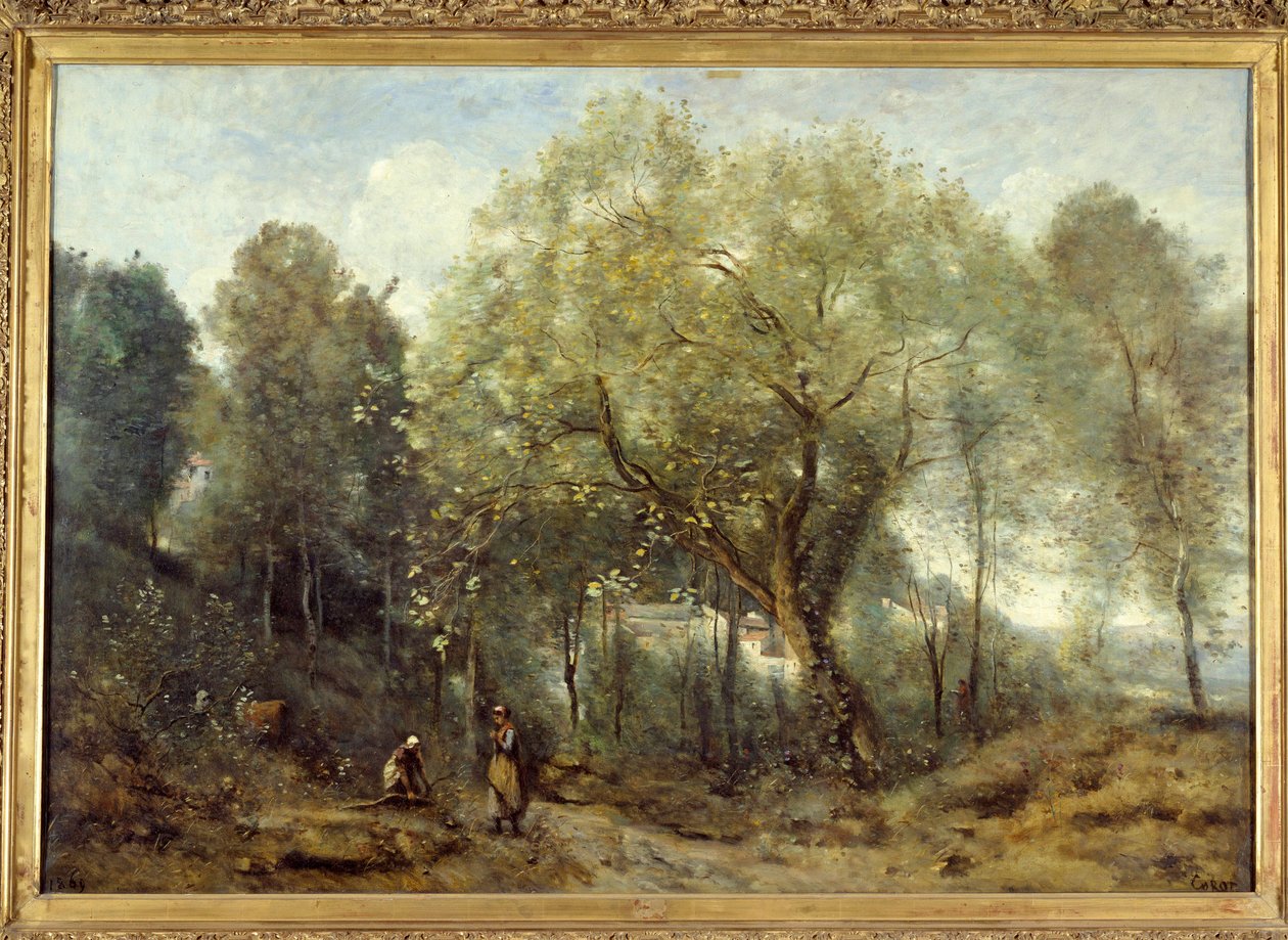 Le catalpa, lembrança da cidade de Avray Painting de Camille Corot (1796-1875) 1869 Sun. 0,93x1,33 m Paris, Musee d