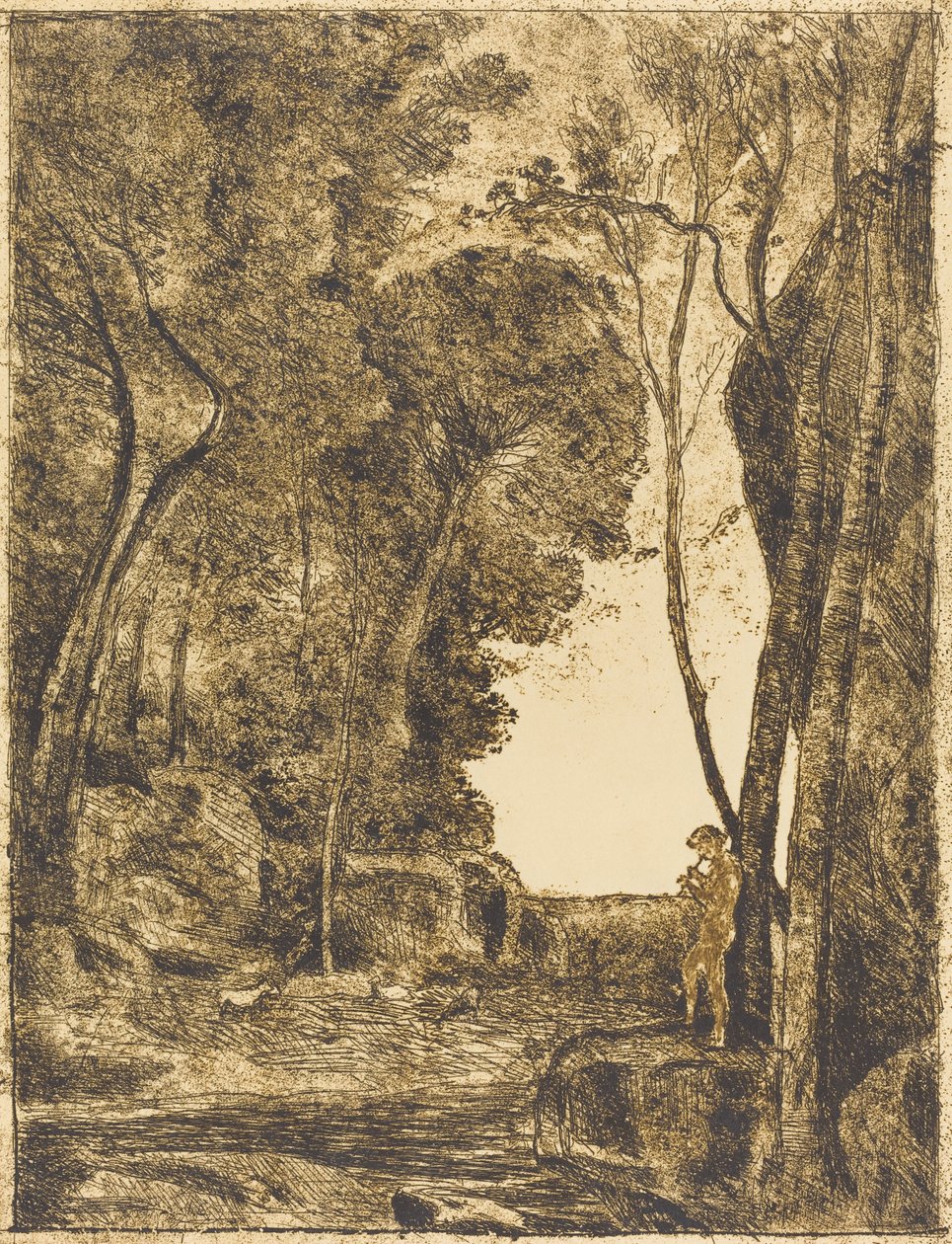 Pastorzinho, 1º Prato (Le Petit Berger) de Jean Baptiste Camille Corot