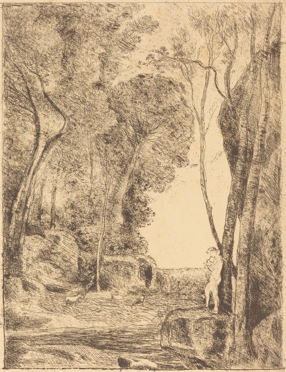 Pastorzinho, 1º Prato (Le Petit Berger) de Jean Baptiste Camille Corot