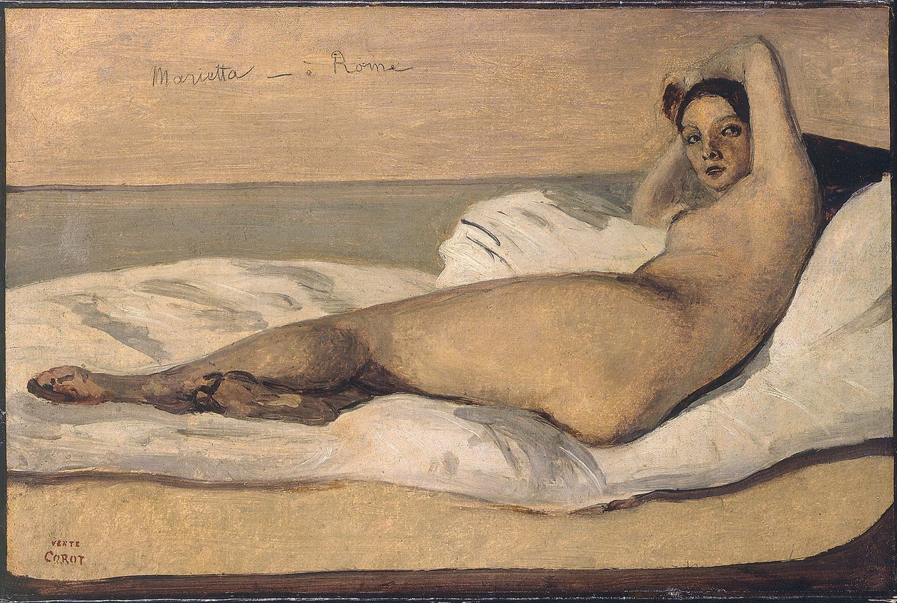 Marietta Odalisca Romana de Jean Baptiste Camille Corot