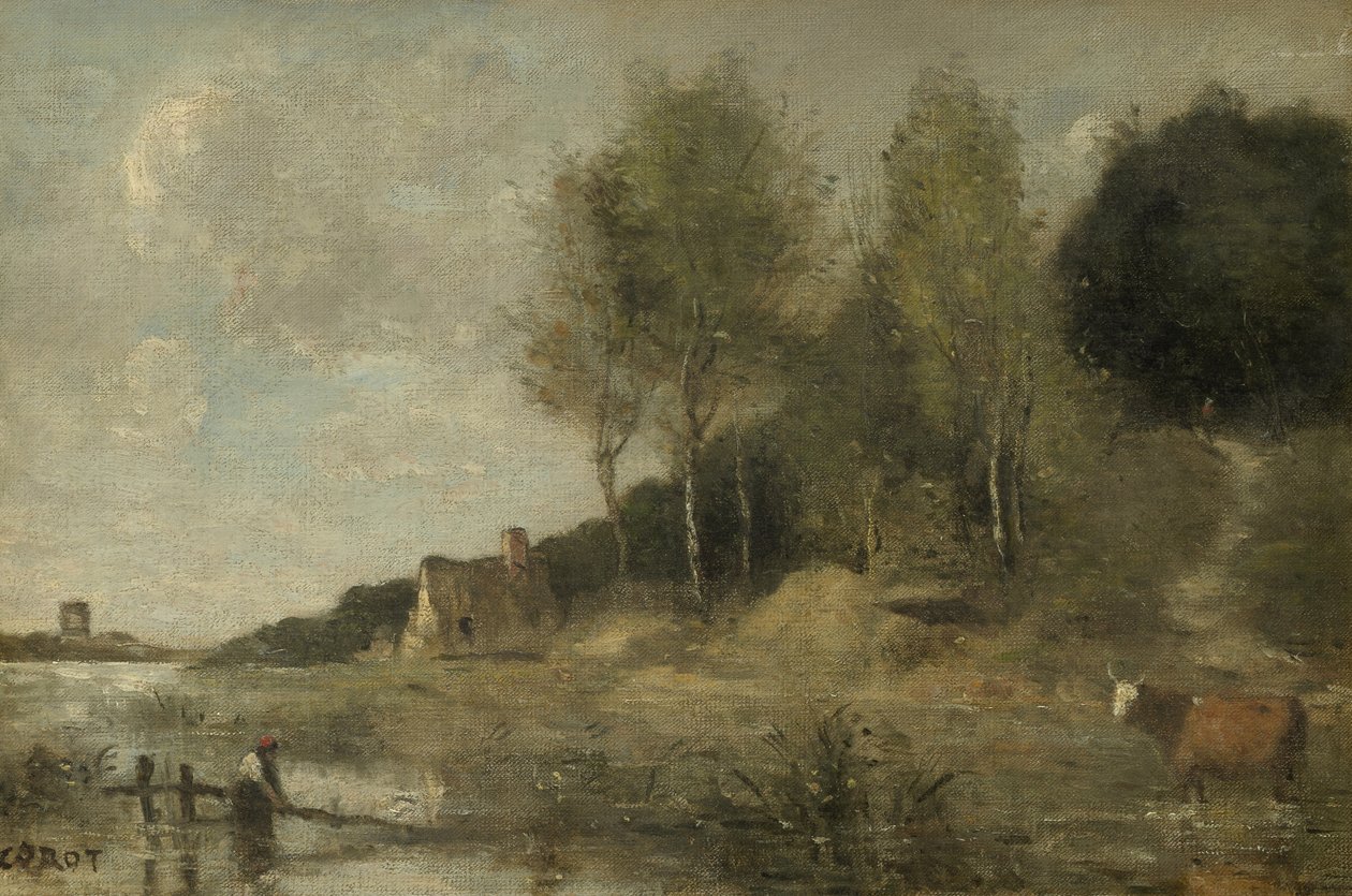 Marsh at Boves, perto de Amiens de Jean Baptiste Camille Corot