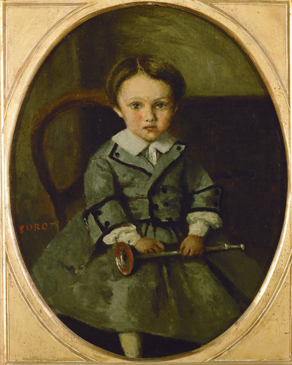 Maurice Robert em criança ... de Jean Baptiste Camille Corot