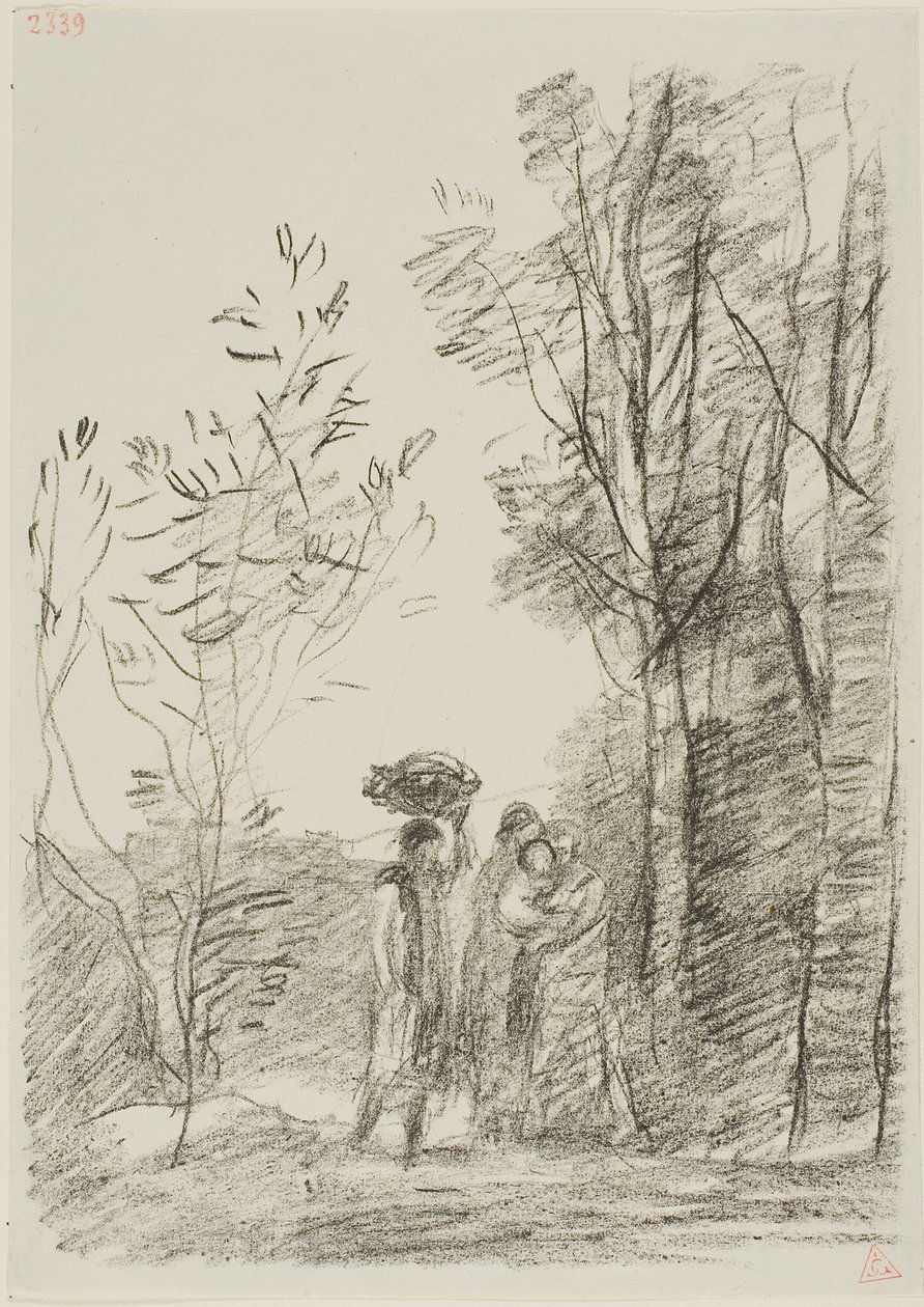 Encontro na Floresta de Jean Baptiste Camille Corot