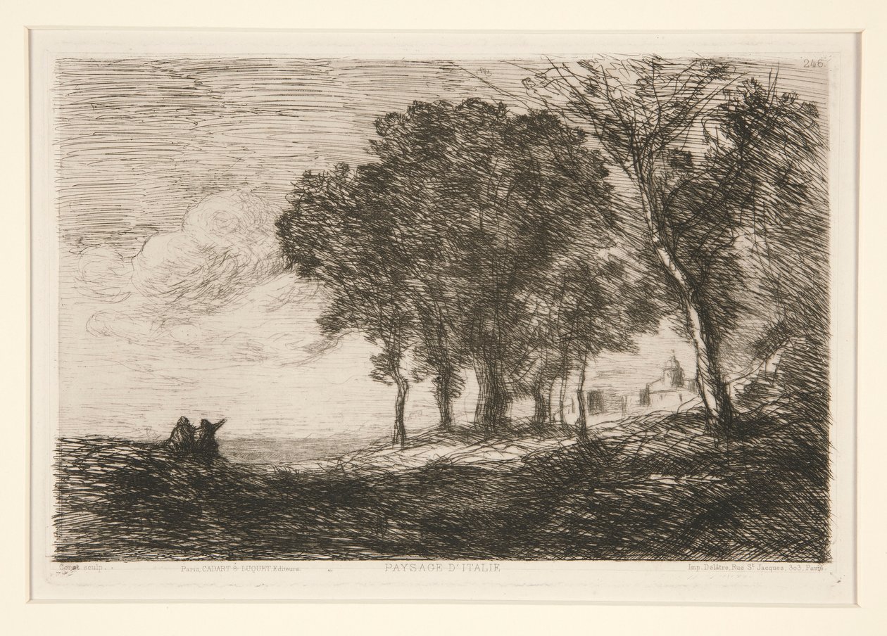 Paisagem de de Jean Baptiste Camille Corot