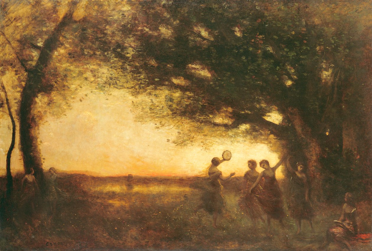Prazeres da noite, 1875 de Jean Baptiste Camille Corot