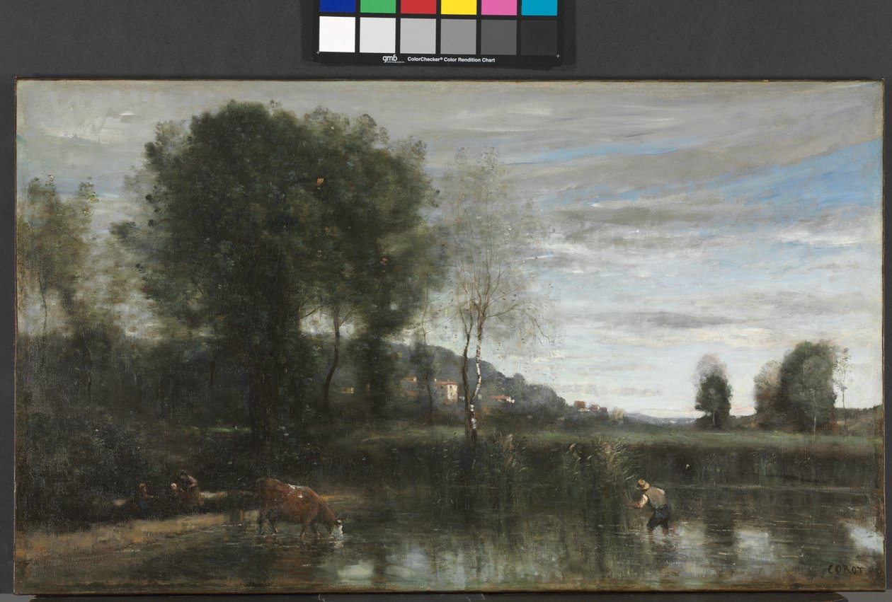 Lagoa em Ville-d "Avray, final da década de 1860 de Jean Baptiste Camille Corot