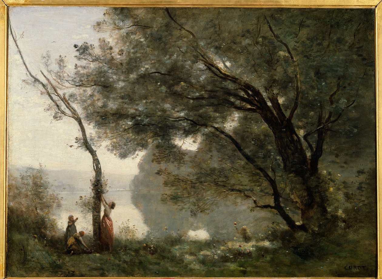 Lembrança de Mortefontaine. Pintura de Camille Corot (1796-1875) de Jean Baptiste Camille Corot