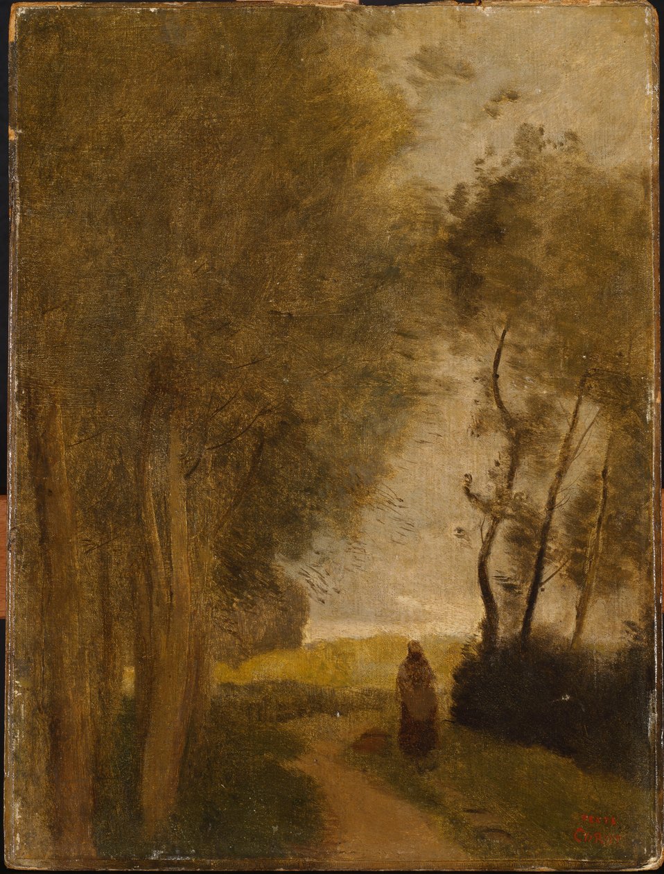 Estrada em Lisiere de Bois, c.1860-65 de Jean Baptiste Camille Corot