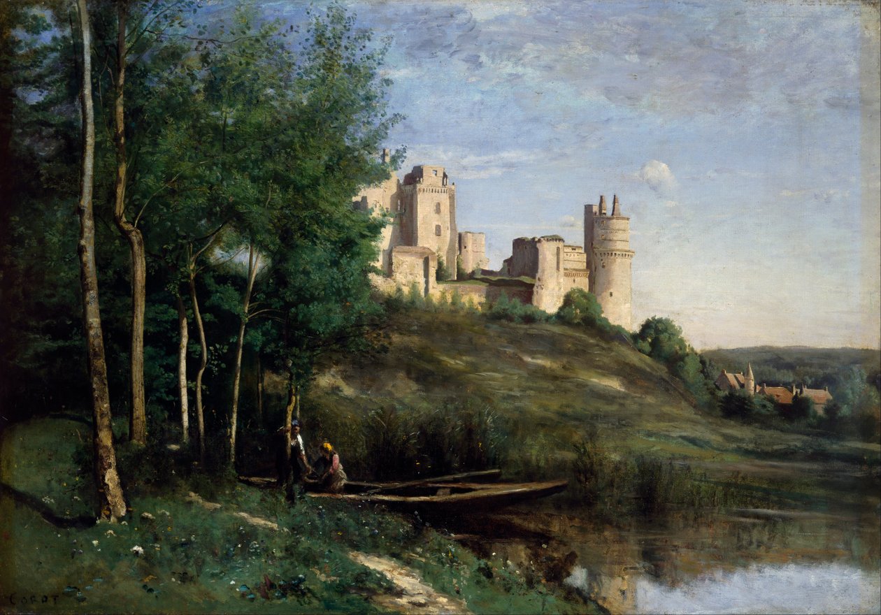 Ruínas do Château de Pierrefonds de Jean Baptiste Camille Corot