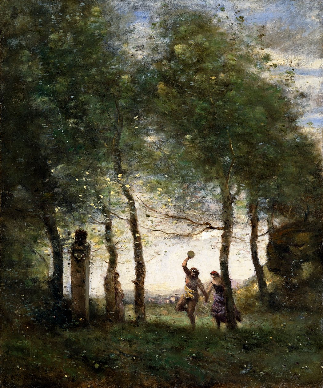 Bacanal Pequeno, 1874 de Jean Baptiste Camille Corot