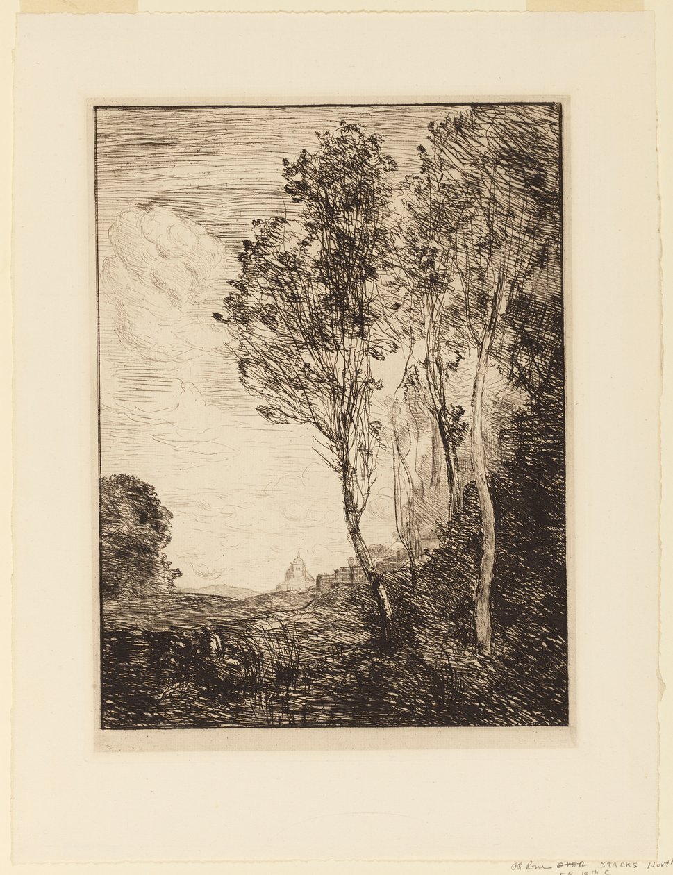 lembrança da Itália de Jean Baptiste Camille Corot