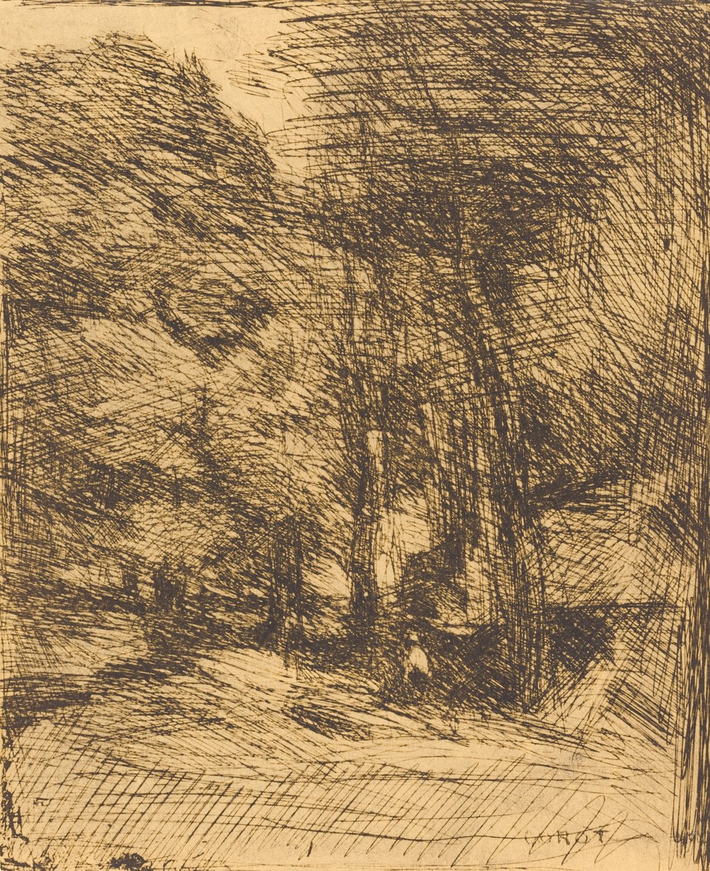 Lembrança de Bas-Breau Lembrança de Bas-Breau, 1858. de Jean Baptiste Camille Corot