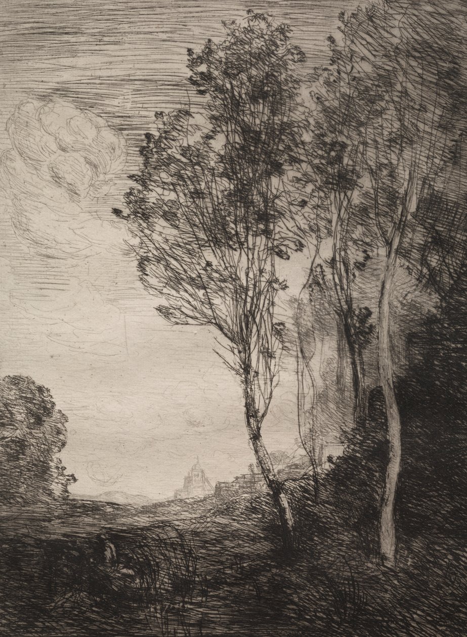 lembrança da Itália de Jean Baptiste Camille Corot