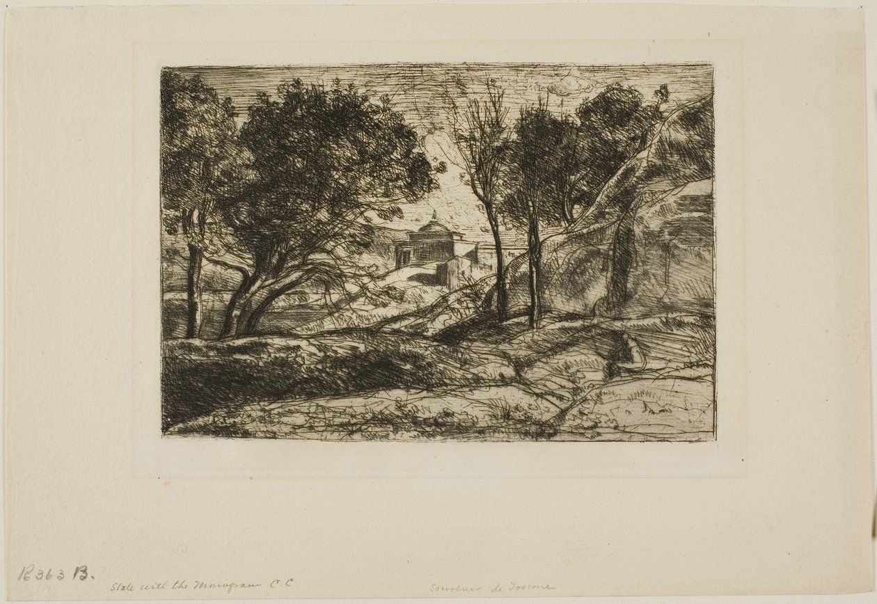 lembrança da Toscana de Jean Baptiste Camille Corot