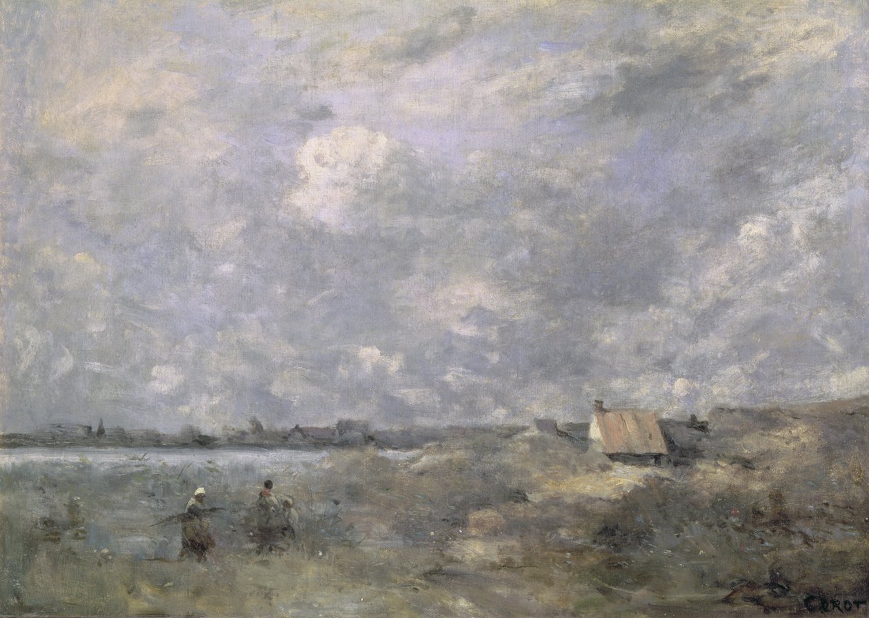 Stormy Weather, Pas de Calais, c.1870 (óleo sobre tela) de Jean Baptiste Camille Corot