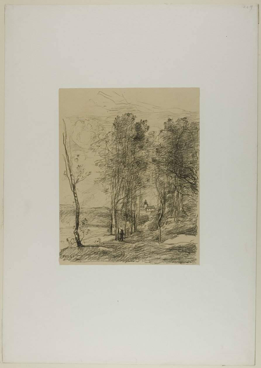 A torre do sino de St. Nicolas-lez-Arras de Jean Baptiste Camille Corot